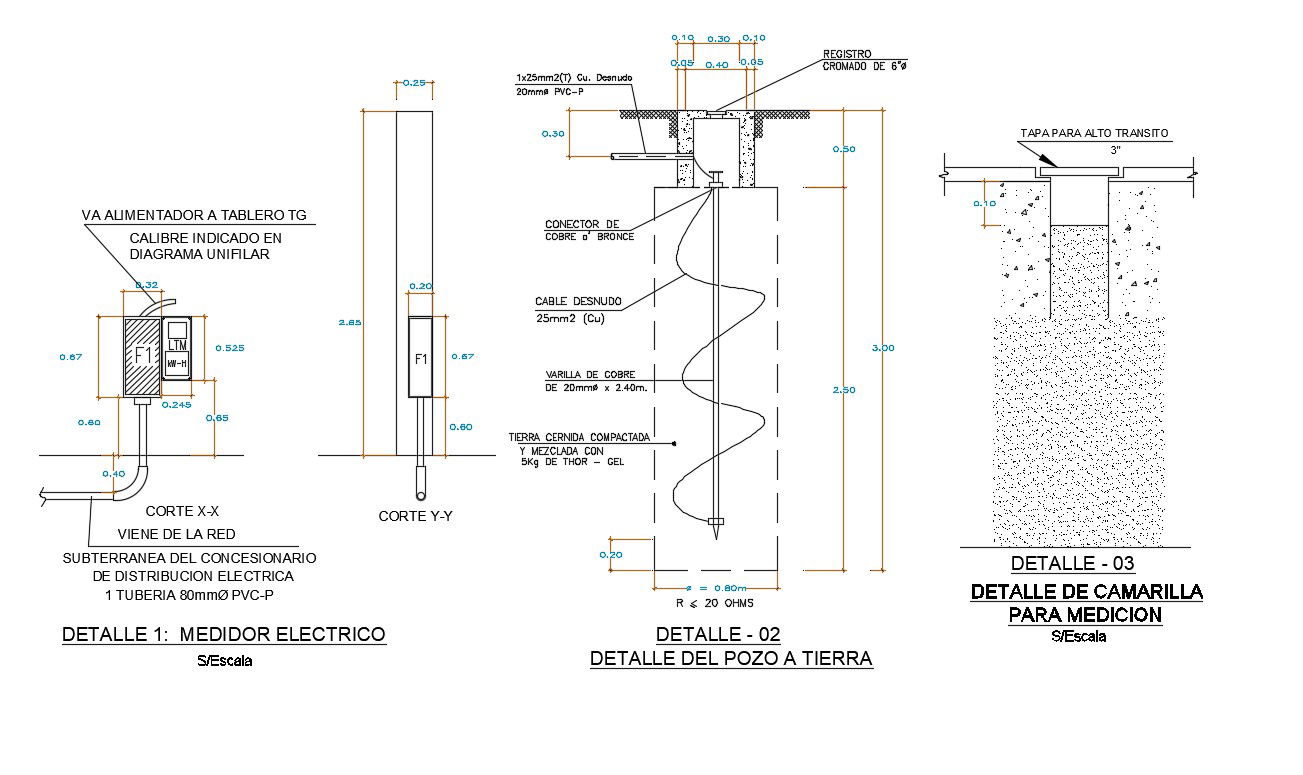 Download Free DWG File Of Ground Well Section Drawing