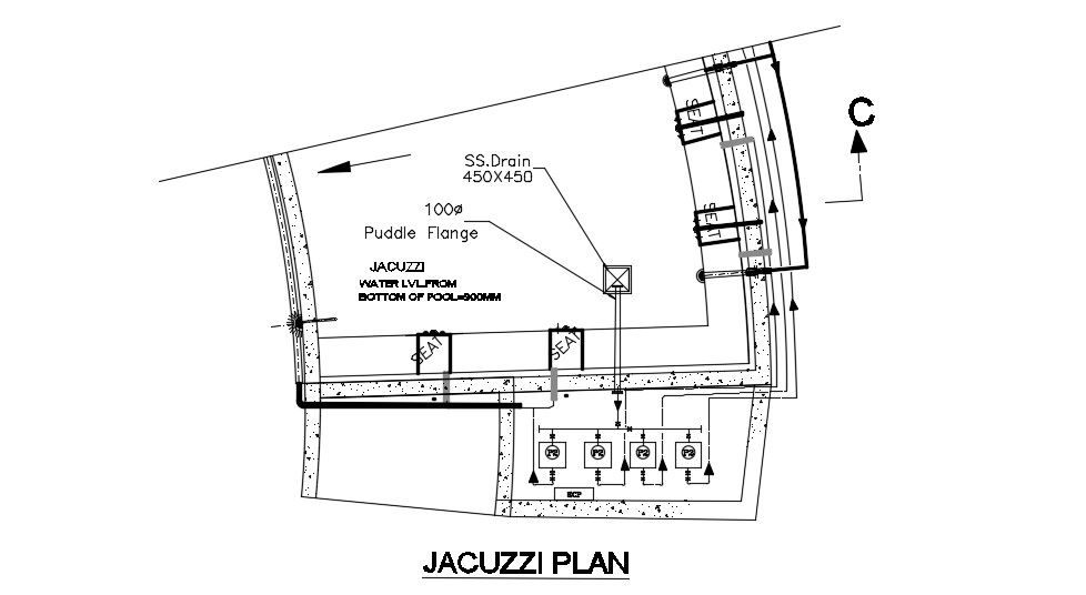 Download Free Jacuzzi Plan In AutoCAD File