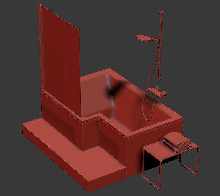 Download Free MAX File Of Bathtub Model