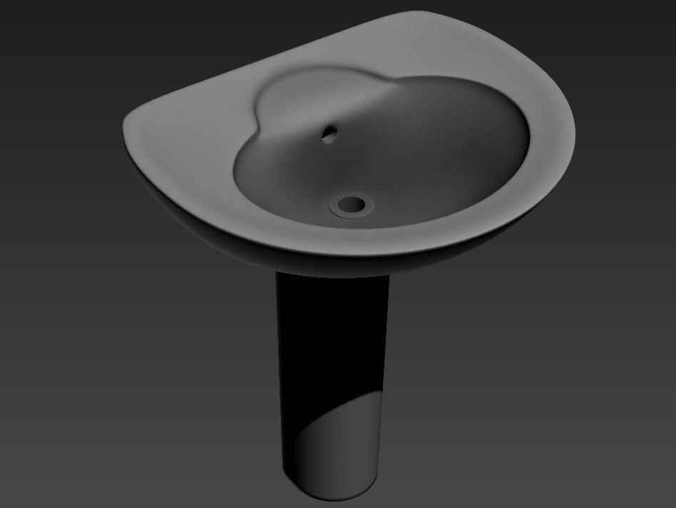 Download Free MAX File Of Pedestal Wash Basin