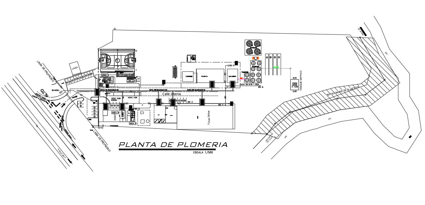 Download Free Plumbing Plant Project Floor Plan AutoCAD File