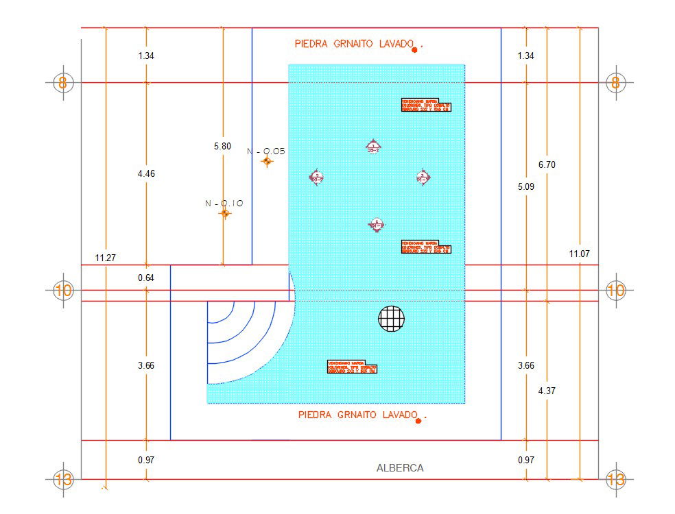Download Free Swimming Pool Floor Plan Drawing AutoCAD File