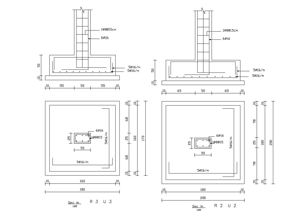 Download Free Typical Foundation Plan DWG File