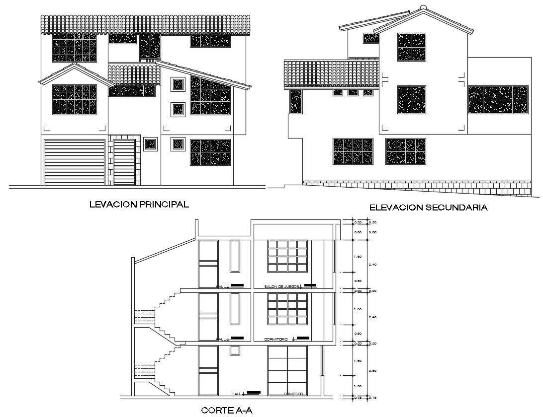 Download House Elevation CAD Design