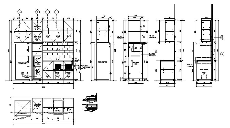 Download Kitchen Sectional Elevation