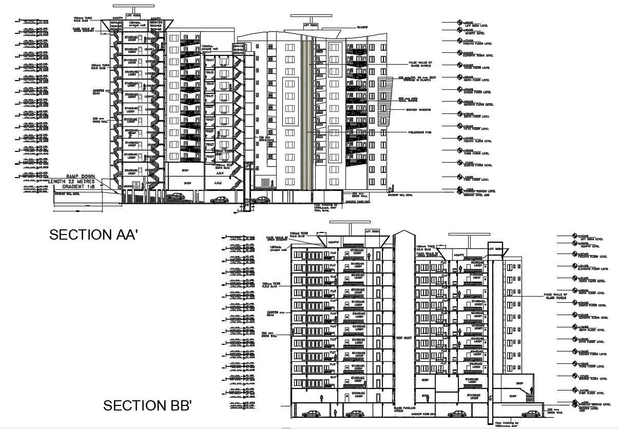Download Multi Storey House CAD File