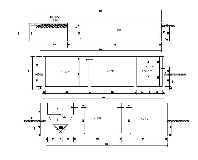 Download Pond Water Purification System AutoCAD Drawing