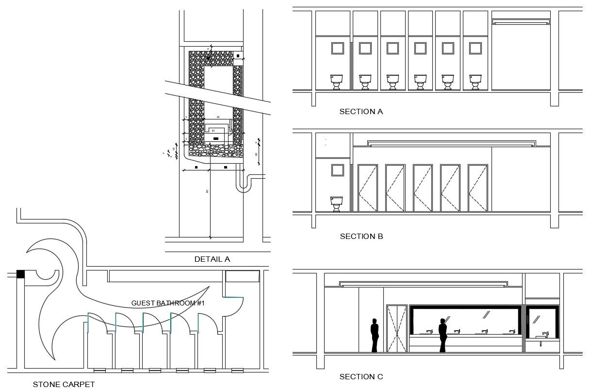Download Public toilet Design CAD FIle