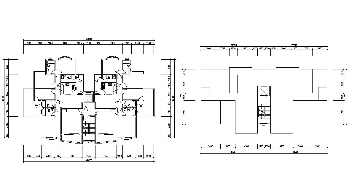 Download Residential Bungalow Layout and Line Plan