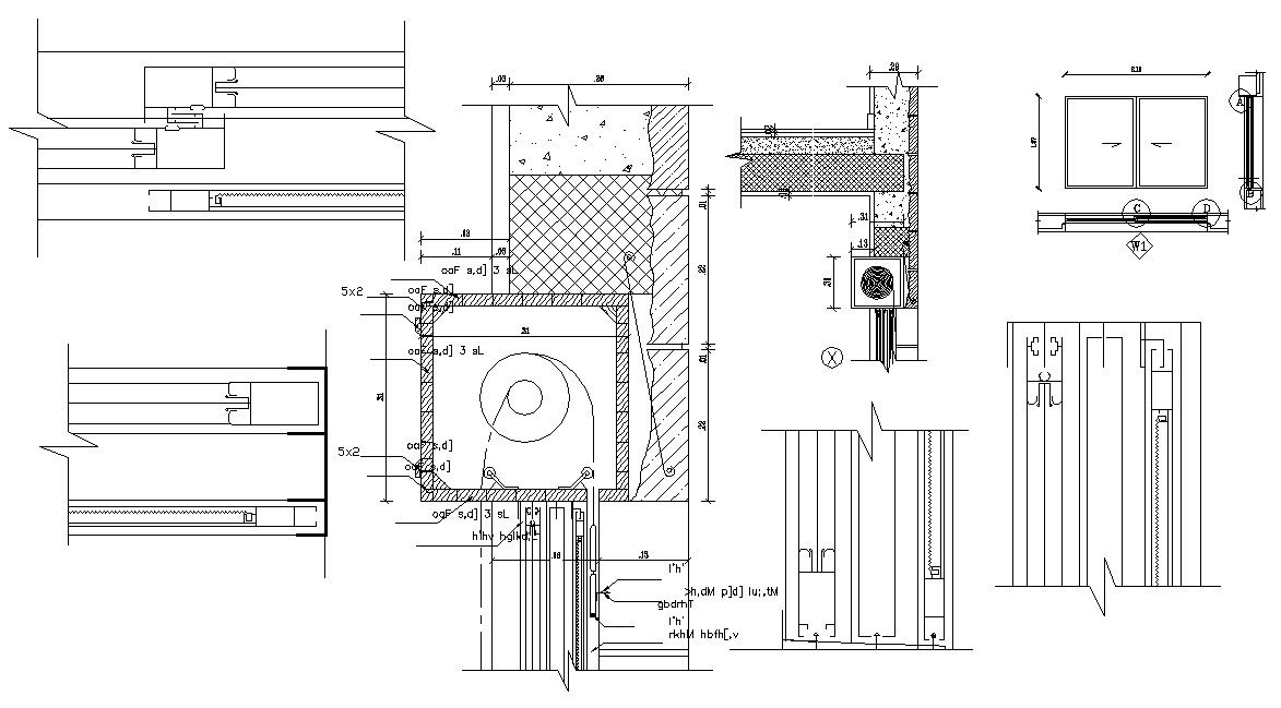 Download Shop Shutter And Window Elevation DWG Drawing