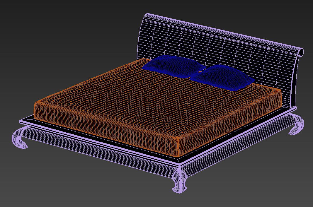 Download Simple Low Height Bed Design With Rendered In 3D Max File