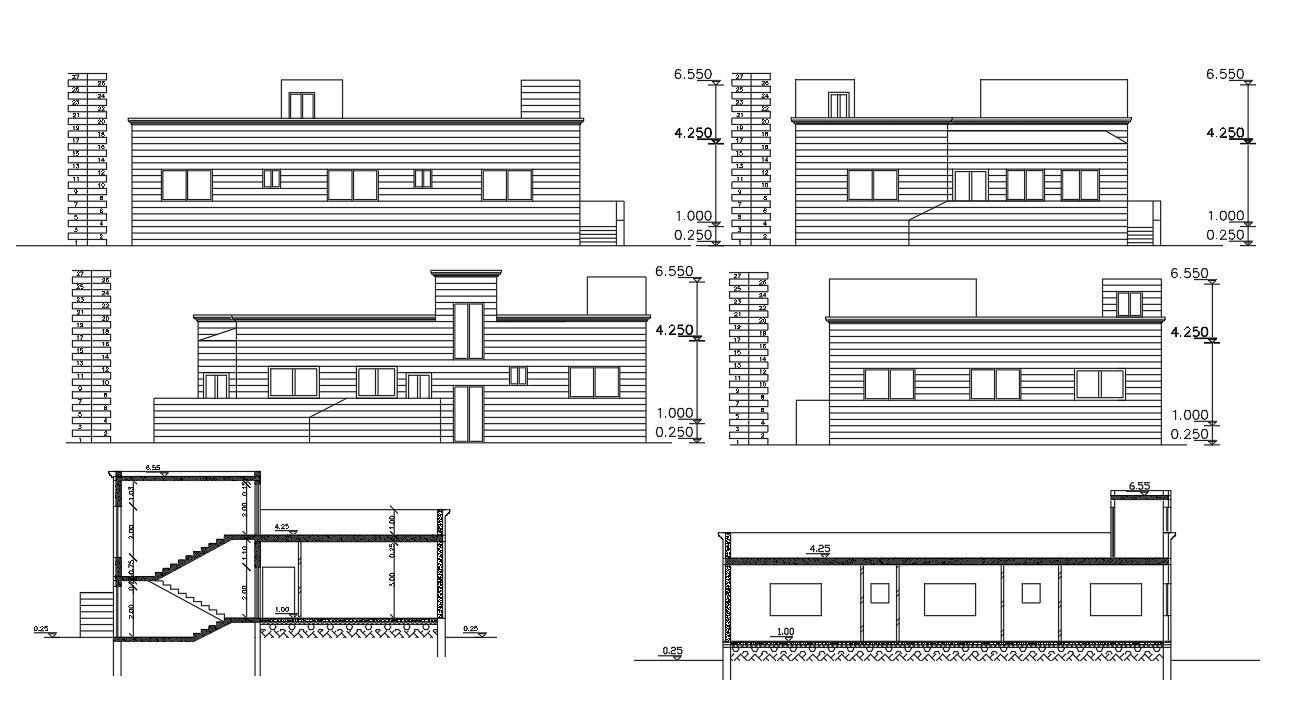 Download Single Storey House Building Design DWG
