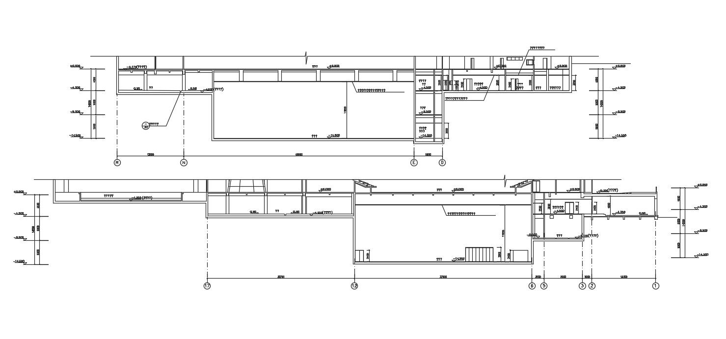 Download The Building Section Drawing AutoCAD File Free