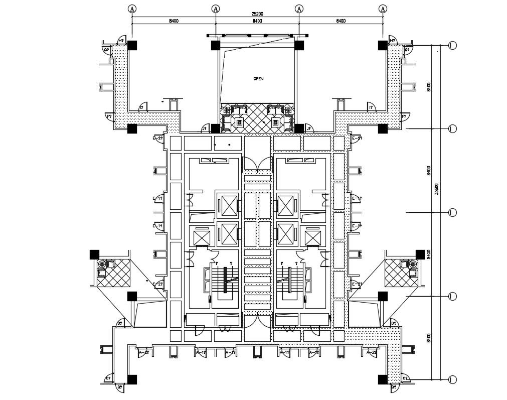 Download The Ceiling Layout Plan Of Commercial Building DWG File