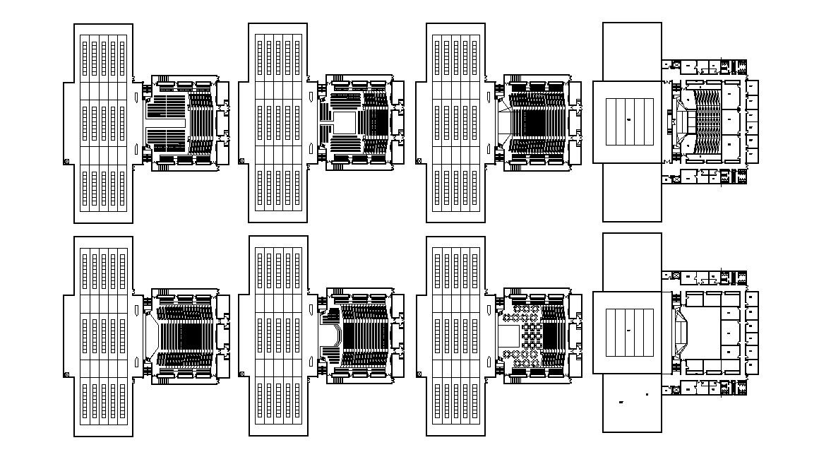 Download The Commercial Building Floor Plan With Theater AutoCAD File