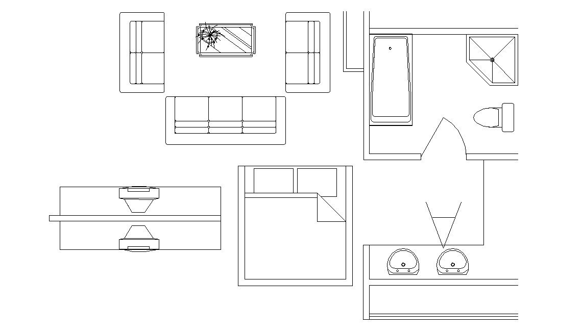 Download The Different Types Of Furniture Blocks AutoCAD File Free