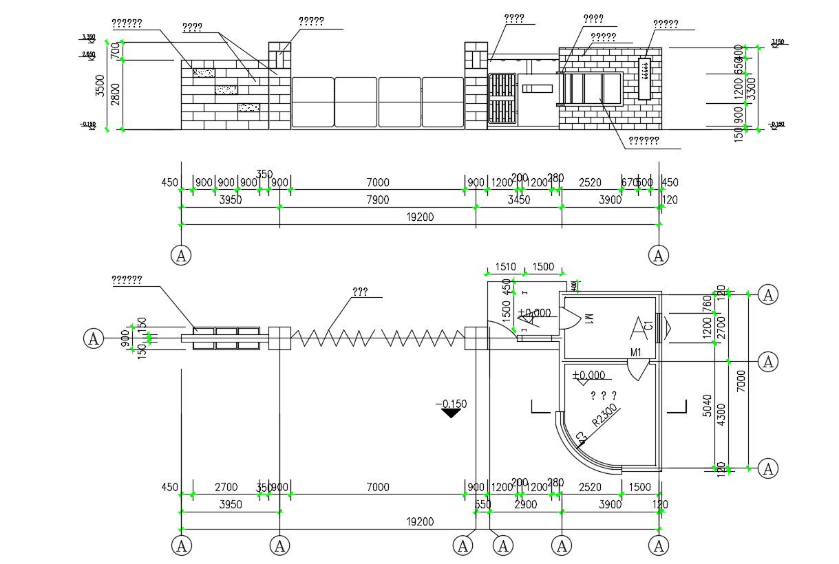 Download The Front Compound Wall Design AutoCAD File Free