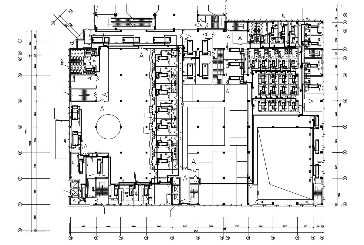 Download The Hospital Floor Plan With Working Drawing AutoCAD File