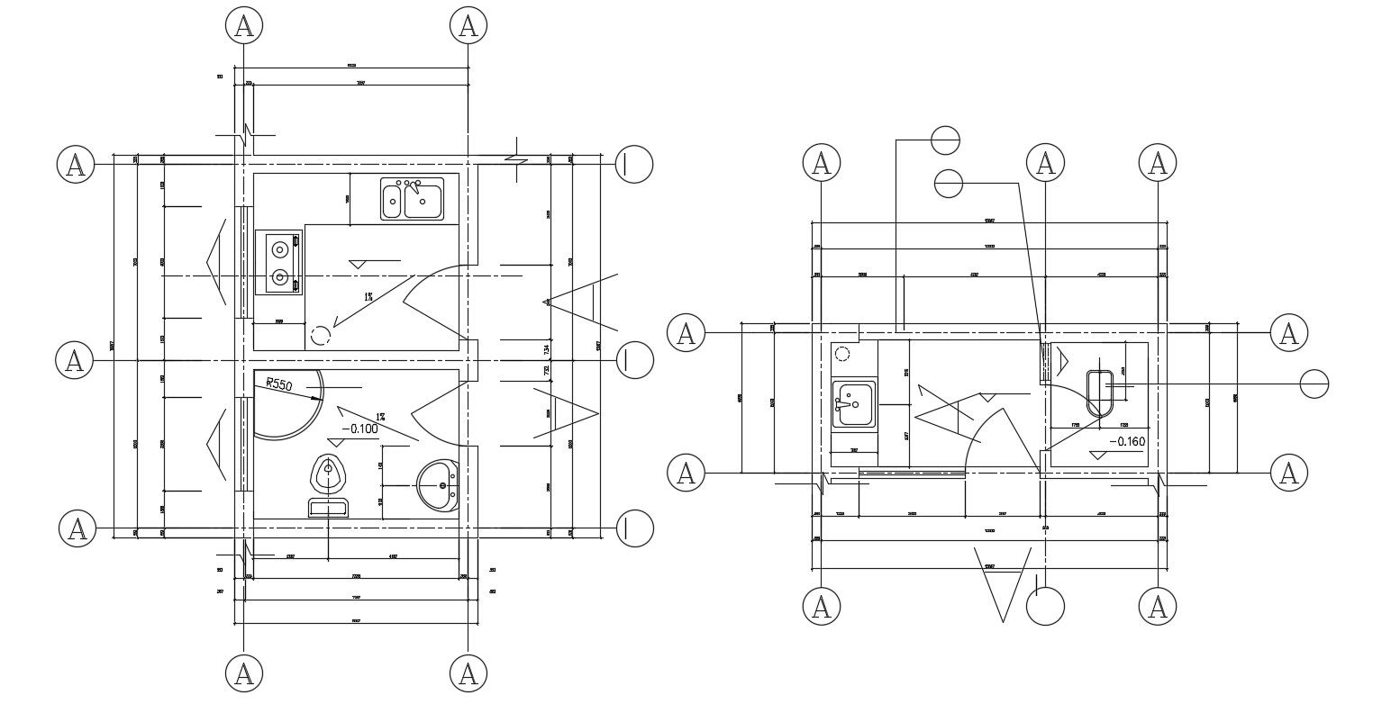 Download The Kitchen And Toilet Layout Plan AutoCAD File Free