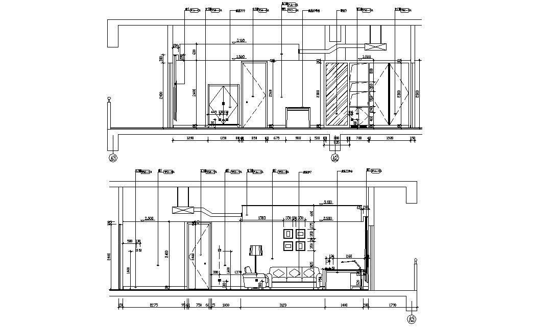 Download The Simple Living Room Interior Designs AutoCAD File Free