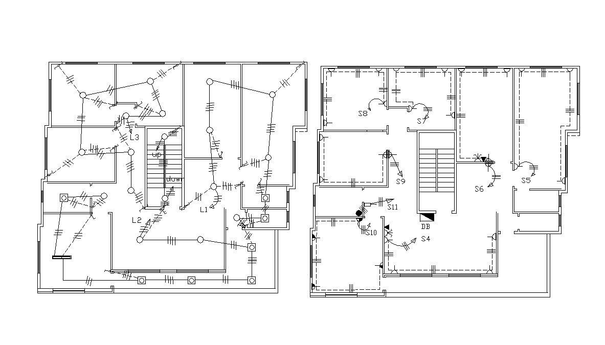 Download Electrical Layout Plan Of House Design AutoCAD File