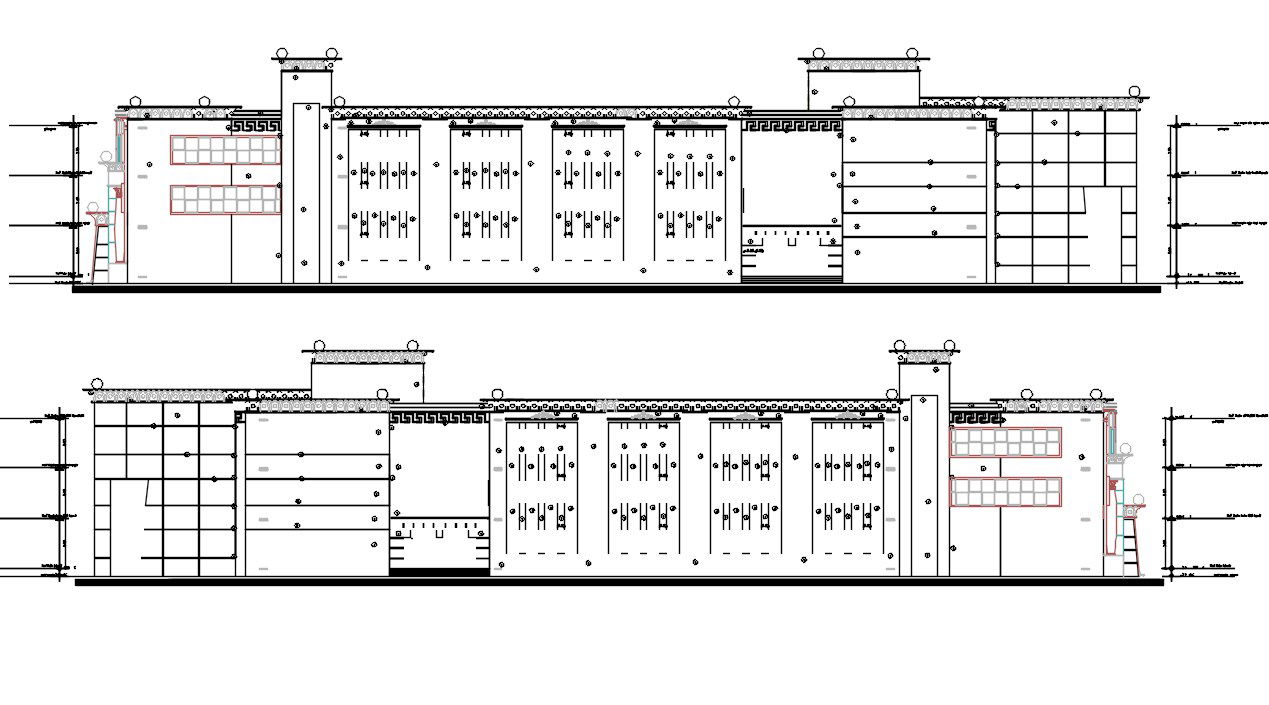 Download Free Engineer College Building Elevation Design DWG File