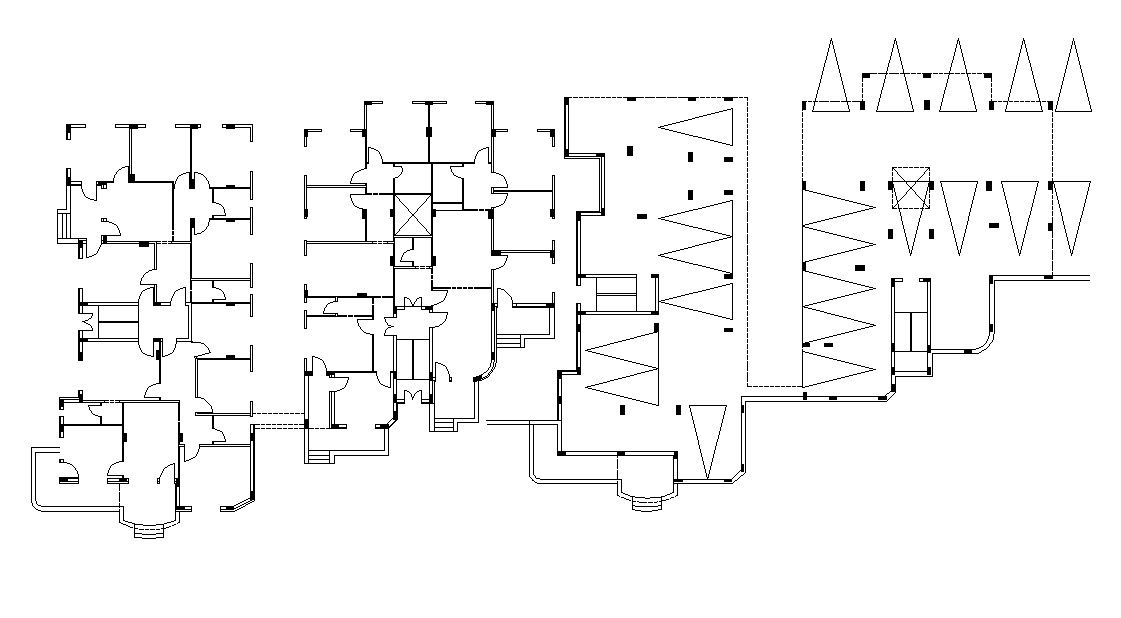 Download Planing Of Apartment With Parking Design CAD File