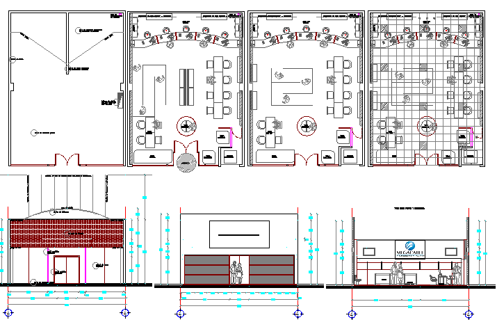 Draft local commercial complex architecture details dwg file