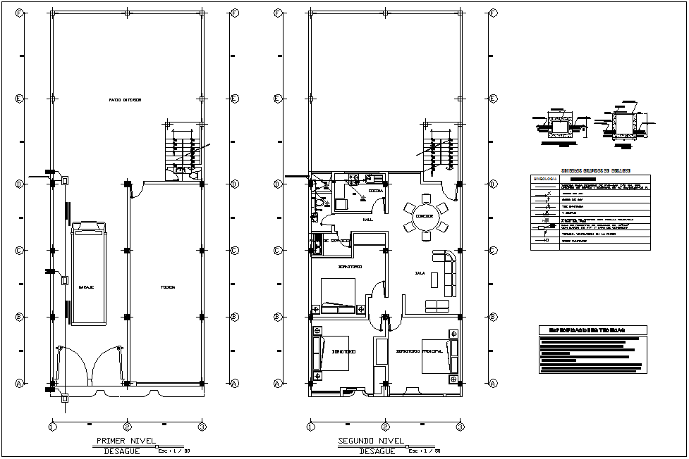 Drain water line view with sanitary view with house dwg file