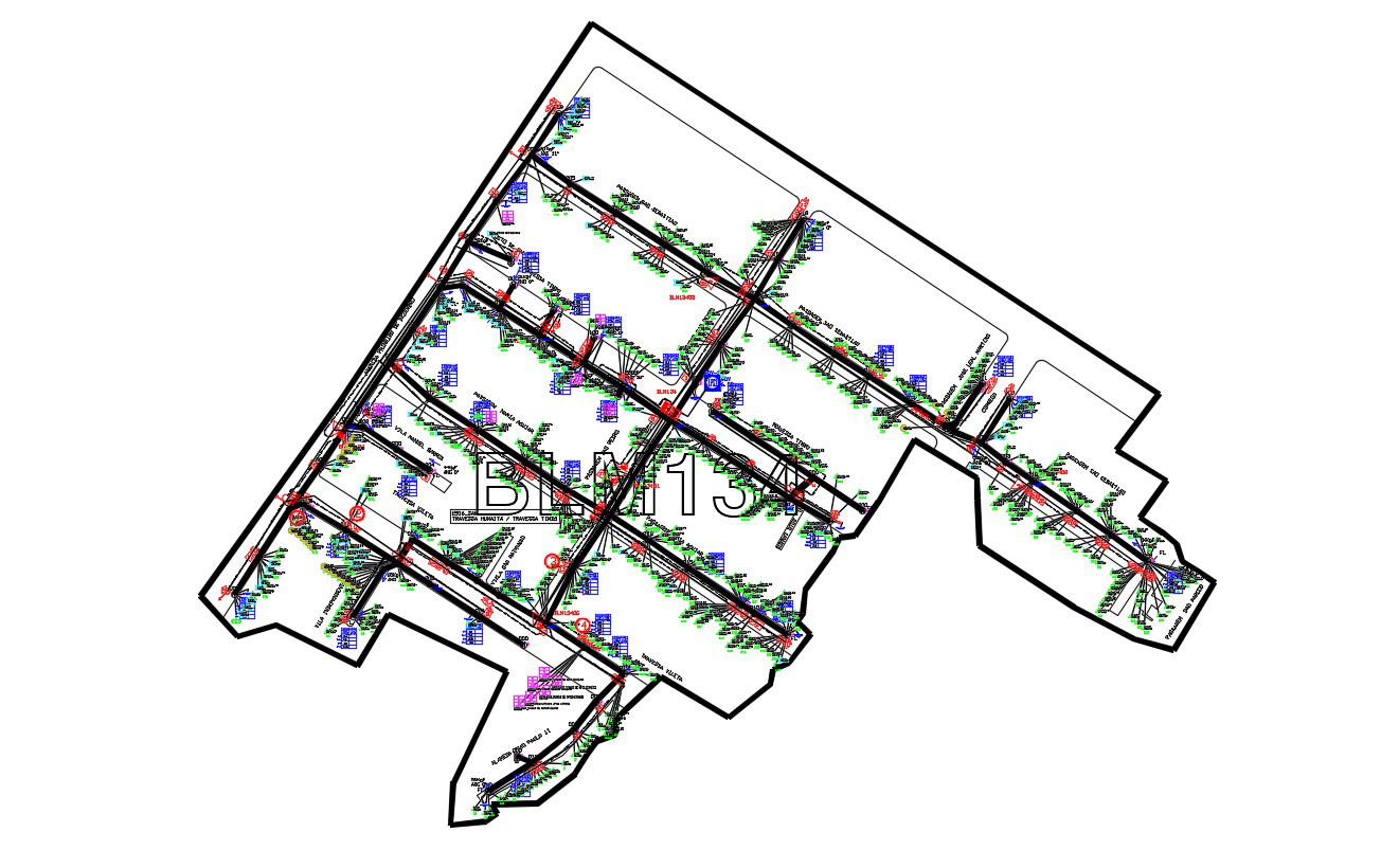 Drainage Master Plan CAD Drawing for Urban Stormwater Management