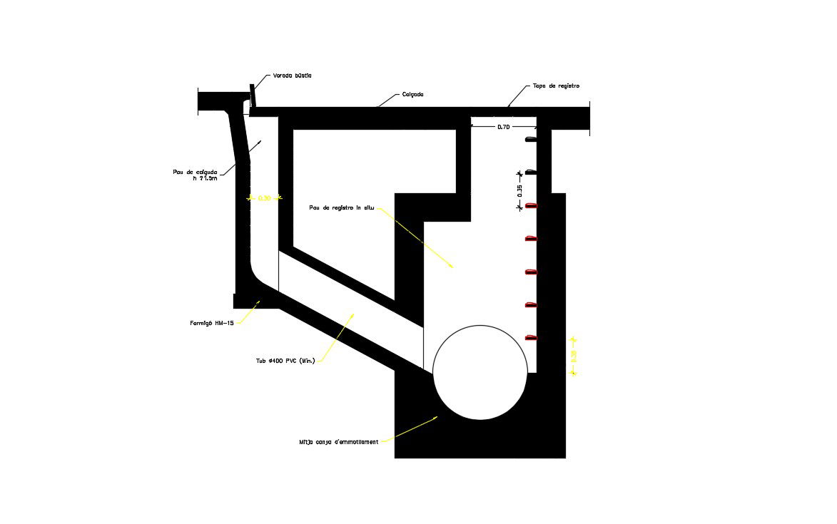 Drainage System Plan In AutoCAD File