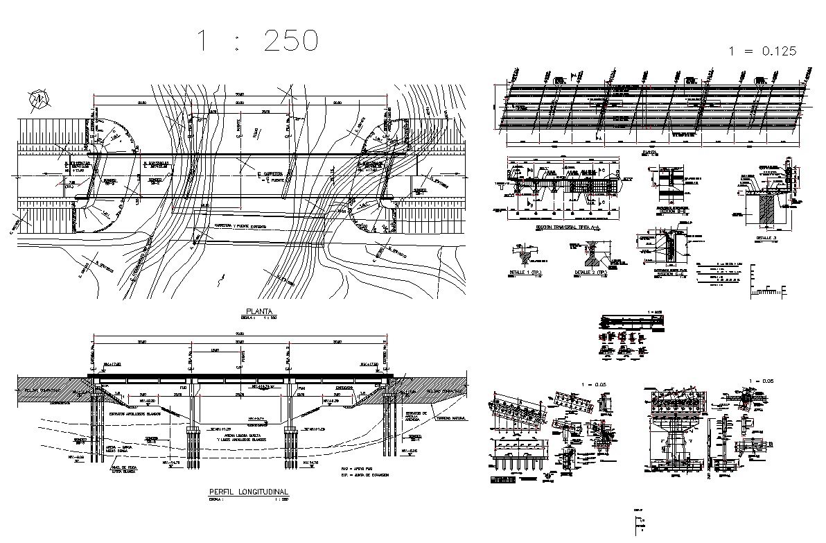 Drainage and irrigation project detail elevation and plan layout file