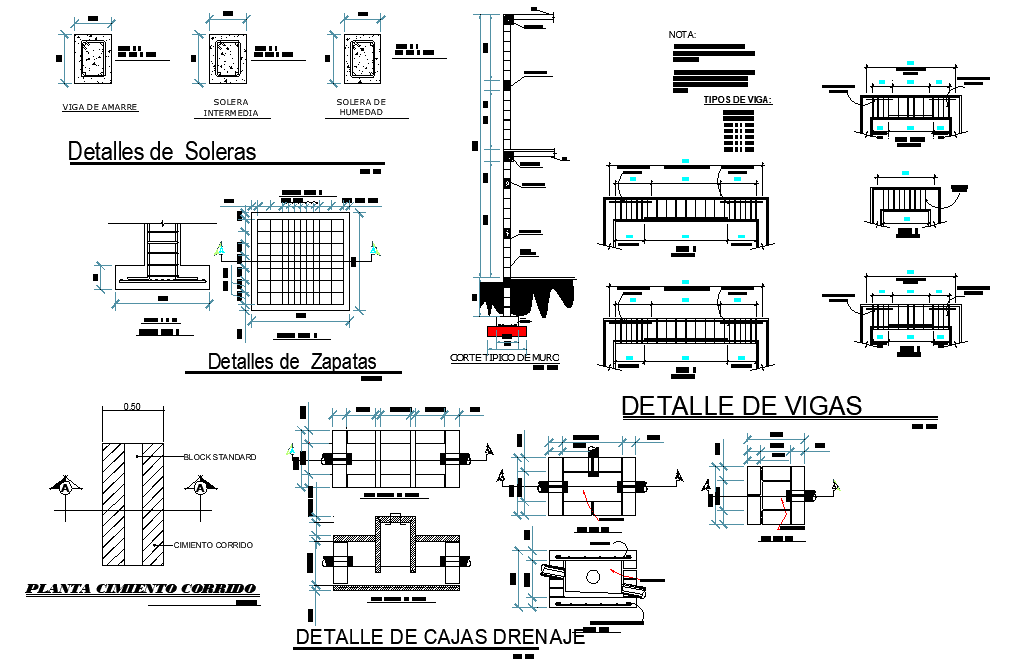 Drainage plan and section layout file