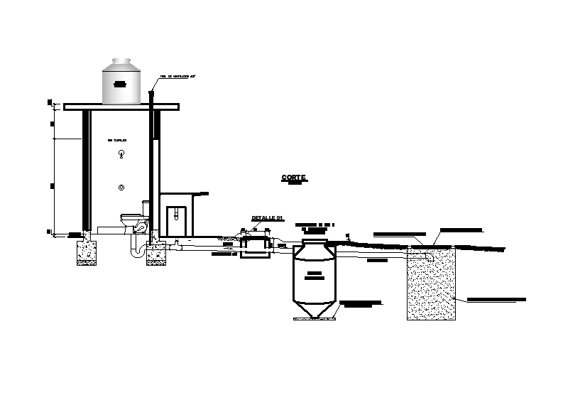 Drainage pipe detail drawing stated in this AutoCAD file. Download the AutoCAD drawing file.