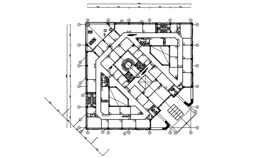Drainage pipe plan of office building.