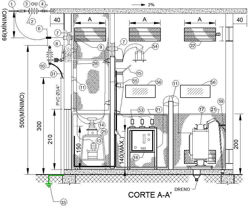 Drainage piping system details AutoCAD file, cad drawing or dwg format.