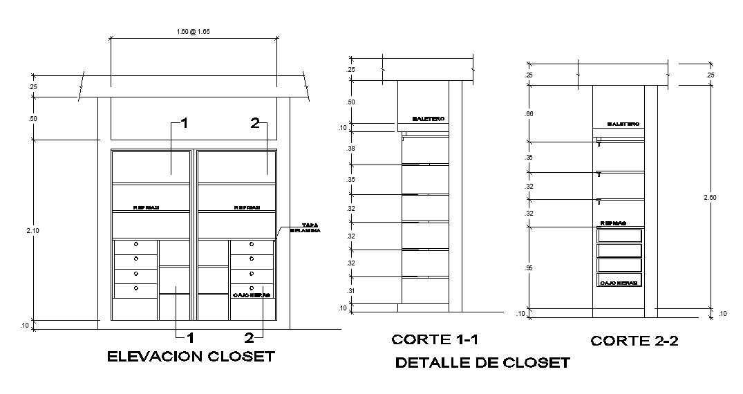 Drawer and wardrobe section plan CAD drawing files. Download now.