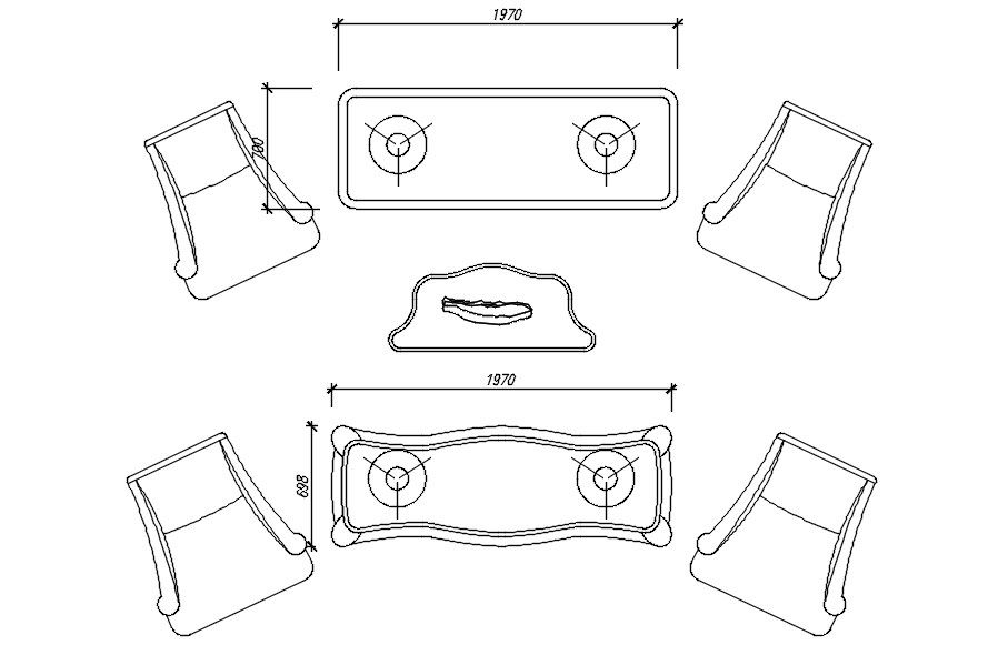 Drawer cabinet 2d cad blocks in AutoCAD, dwg file.