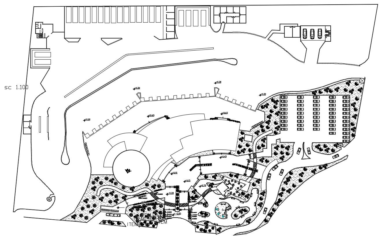 Drawing detail plan of area site layout dwg autocad fil