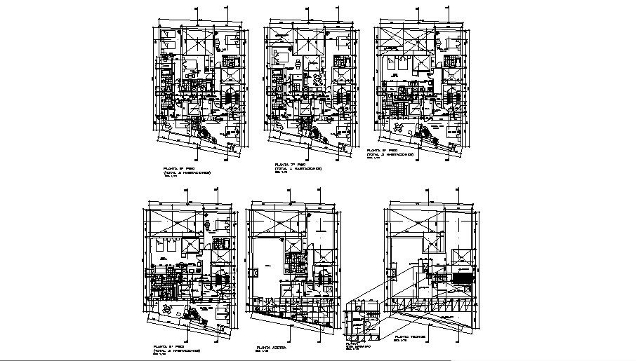 High Rise Building Plan In DWG File