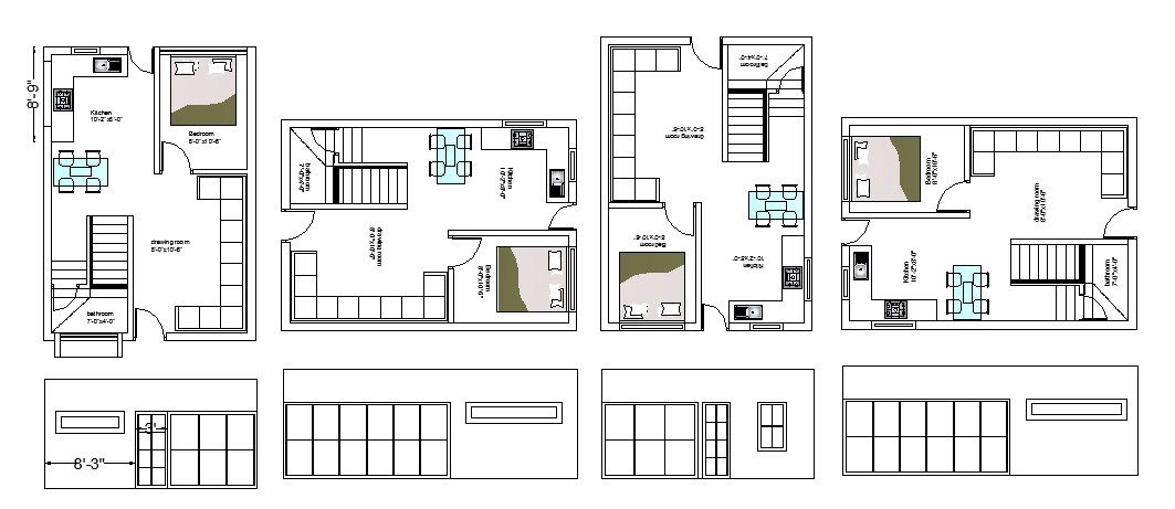 Residential House Plan In AutoCAD File
