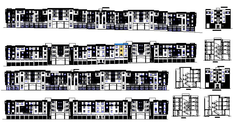Multi-Storey Building DWG CAD Drawing Layout in AutoCAD File