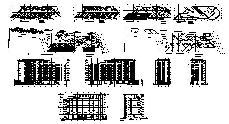 Apartment Elevation Design In AutoCAD File