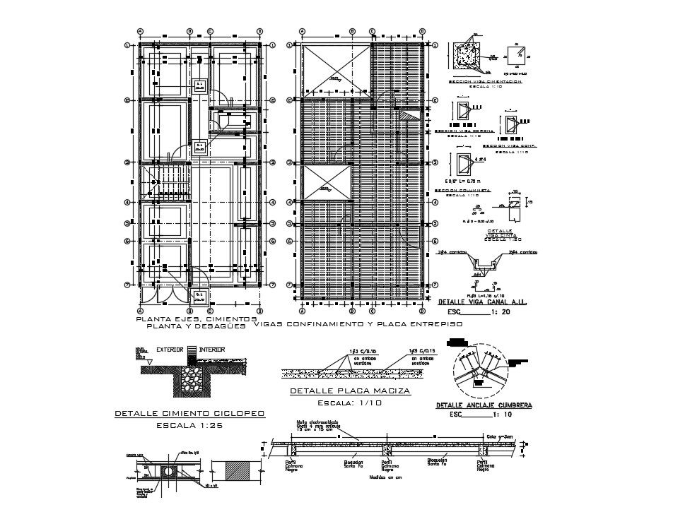 Building drawing plan with detail dimension in DWG file