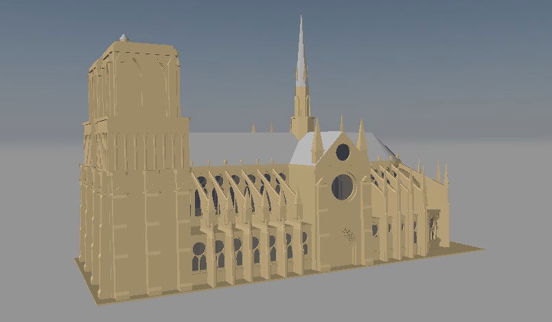 Drawing of church building design in autocad