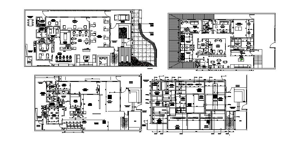 Commercial Office Plan In DWG File