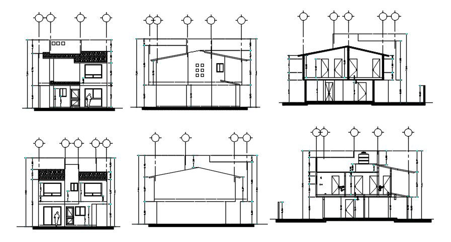 AutoCAD House Elevation Drawings
