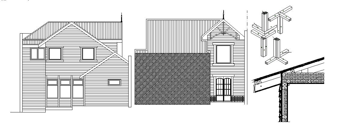 Small House Front Design In AutoCAD File