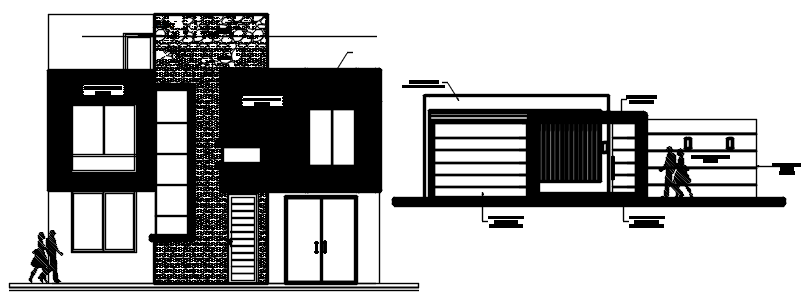 Drawing of residential house in dwg file