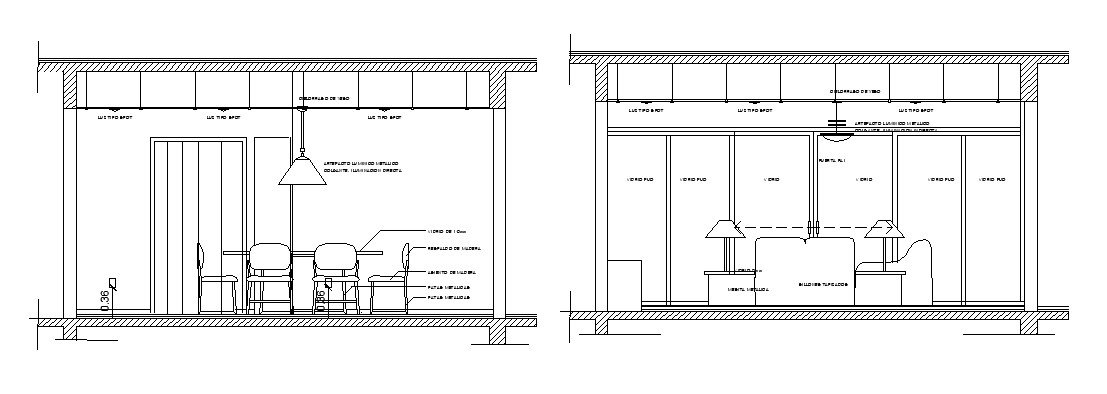 Drawing of room design in dwg file